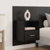 vidaXL Headboard with Cabinet 3 pcs Black Oak Engineered Wood