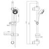SCH&Uuml;TTE Shower Rail Set FRESH Chrome