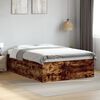 vidaXL Bed Frame without Mattress Smoked Oak 135x190 cm Double