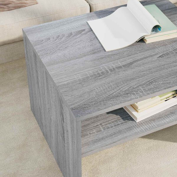 vidaXL Coffee Table Grey Sonoma 60 x 50 x 40 cm Engineered Wood