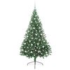 vidaXL Artificial Pre-lit Christmas Tree Green 210 cm PVC