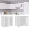 vidaXL Hanging Glass Cabinet Lyon White 60x31x60 cm Engineered Wood