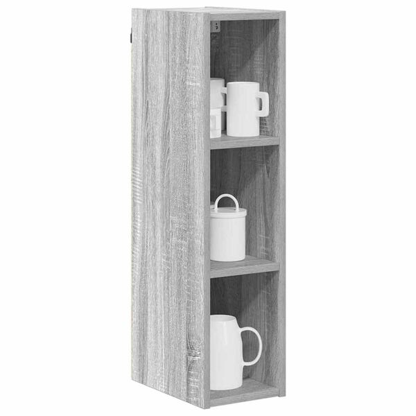 vidaXL Hanging Cabinet Grey Sonoma 20 x 29.5 x 80 cm Engineered Wood