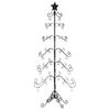 vidaXL Metal Christmas Tree for Decoration Black 215 cm