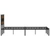 vidaXL Metal Bed Frame without Mattress Smoked Oak 135x190 cm Double