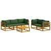vidaXL Sofa Set 6 pcs Natural Solid Acacia Wood