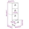 vidaXL File Cabinet 2 pcs Pink 44 x 50 x 139 cm Cold-Rolled Steel