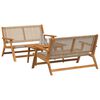 vidaXL Garden Chairs with Table 3 pcs Beige 90 x 45 x 40 cm