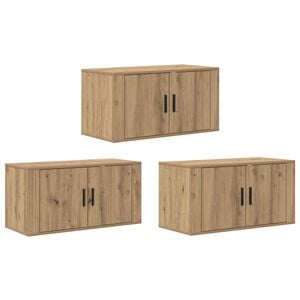 vidaXL Wall-mounted TV Cabinet Set 3 pcs Artisan Oak Engineered Wood