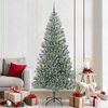 vidaXL Artificial Christmas Tree Snow Flocked with LED Light 210 cm