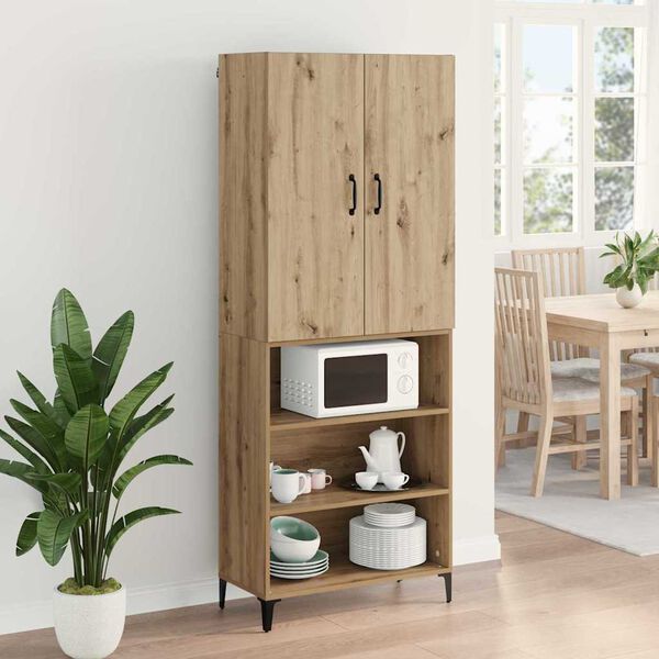 vidaXL Highboard Artisan Oak 69.5 x 34 x 180 cm Engineered Wood