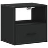vidaXL Wall-mounted Bedside Cabinet Black 40x31x39.5 cm