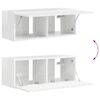 vidaXL TV Wall Cabinet 2 pcs Gloss White 78.5 x 31 x 29.5 cm
