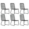 vidaXL 7 Piece Outdoor Dining Set Poly Rattan and Glass