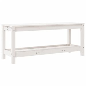 vidaXL Garden Bench White 108x35x45 cm Solid Wood Pine