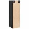vidaXL Wall Cabinets 2 pcs Black 30x30x100 cm Solid Pinewood
