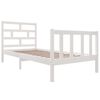 vidaXL Bed Frame without Mattress White Solid Wood Pine Single