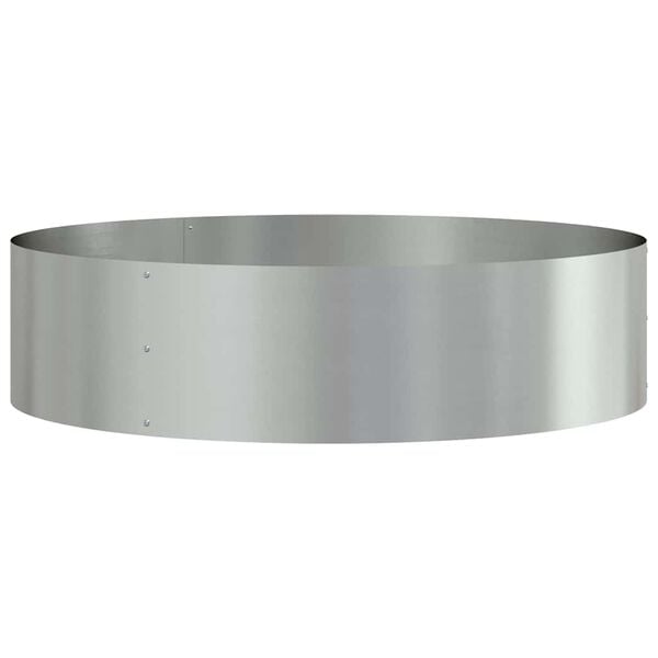 vidaXL Planter Ring Silver 80 x 80 x 20 cm Galvanised Steel
