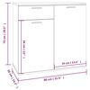 vidaXL Sideboard Grey Sonoma 80x36x75 cm Engineered Wood
