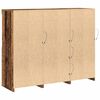vidaXL LED Sideboard Old Wood 123 x 37 x 100 cm Engineered Wood