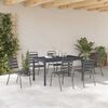 vidaXL Garden Dining Set 7 pcs Anthracite Powder-coated Steel