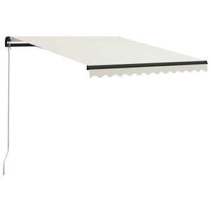 vidaXL Manual Retractable Awning 300x250 cm Cream