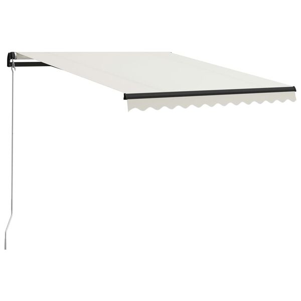 vidaXL Manual Retractable Awning 300x250 cm Cream