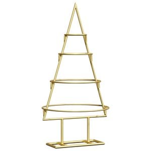 vidaXL Metal Christmas Tree with Stand Gold 60 cm Powder-coated steel