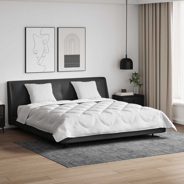 vidaXL Duvet with Pillow 3 pcs White Microfiber