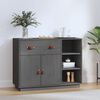 vidaXL Sideboard Grey 98.5x40x75 cm Solid Wood Pine