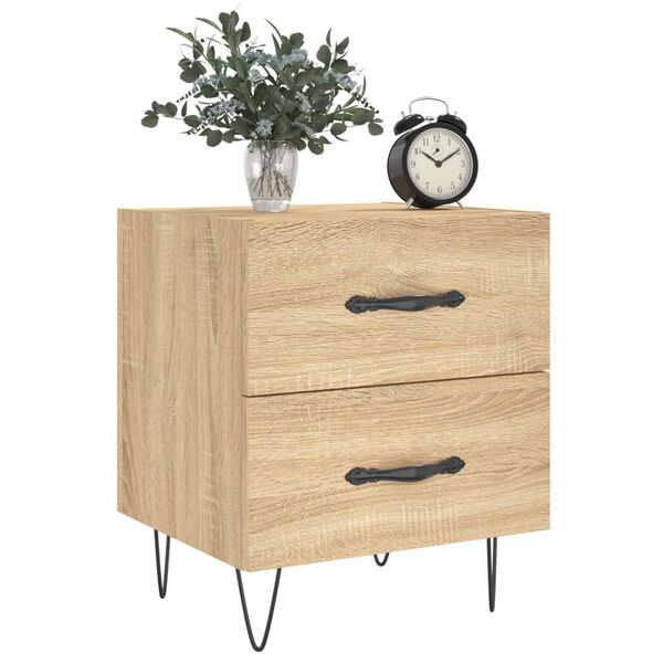 vidaXL Bedside Cabinets 2 pcs Sonoma Oak 40x35x47.5 cm Engineered Wood