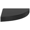 vidaXL Floating Corner Shelves 4 pcs High Gloss Black 25x25x3.8 cm MDF