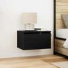 vidaXL Wall-mounted Bedside Cabinet Black Oak 50 x 36 x 30 cm