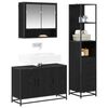 vidaXL Bathroom Furniture Set with Door 3 pcs Old Wood Engineered Wood