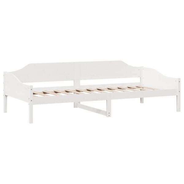 vidaXL Bed Frame without Mattress White 90x190 cm Single Solid Wood Pine