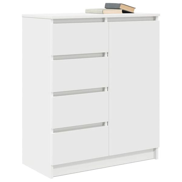 vidaXL Sideboard with Drawers White 71x35x84 cm Engineered Wood