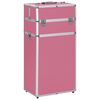 vidaXL Make-up Trolley Aluminium Pink