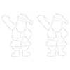 vidaXL Christmas Lights Santa Silhouette 2 pcs 35 LEDs Warm White