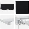 vidaXL Manual Retractable Awning Black 3 x 2.5 m