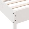vidaXL Bed Frame without Mattress White 120x190 cm Small Double Solid Wood Pine