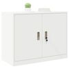 vidaXL Storage Cabinet White 90 x 40 x 70 cm Cold-Rolled Steel
