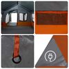 vidaXL Tents with Roof Grey and orange 620 x 322 x 240 cm Polyester