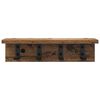 vidaXL Wall-Mounted Coat Rack Old Wood 40 x 10.5 x 10.5 cm