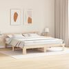 vidaXL Bed Frame with Headboard Natural 180 x 200 cm Solid Pine Wood
