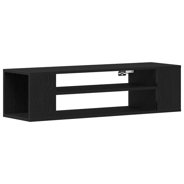 vidaXL TV Cabinet Black Oak 100 x 30 x 26.5 cm Engineered Wood