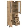 vidaXL Highboard with Drawer 2 pcs Artisan Oak Engineered Wood