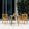 vidaXL Outdoor Dining Chairs 2 pcs Solid Wood Acacia