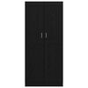 vidaXL Book Cabinet Black Oak 82.5 x 30.5 x 185 cm Engineered Wood