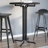 vidaXL Bar Table Black &Oslash;80x110 cm Engineered Wood and Steel