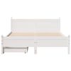 vidaXL Bed Frame without Mattress White 135x190 cm Double Solid Wood Pine